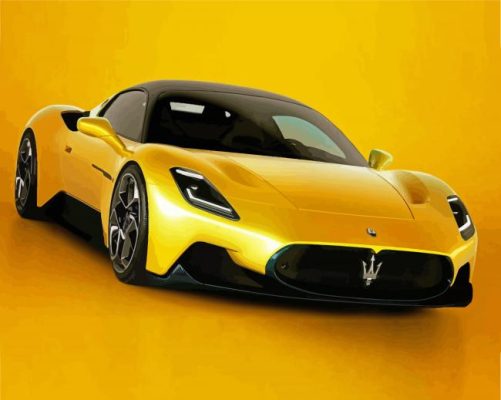 Yellow MC20 Maserati Car Paint By Numbers