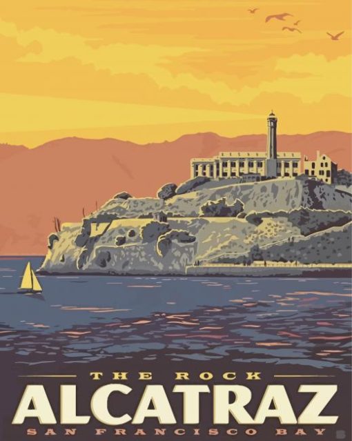 Alcatraz Island Poster Paint By Numbers