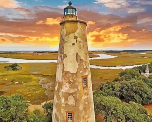 Bald Head Lighthouse Paint By Numbers