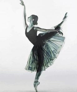 Ballerina In Black Paint By Numbers