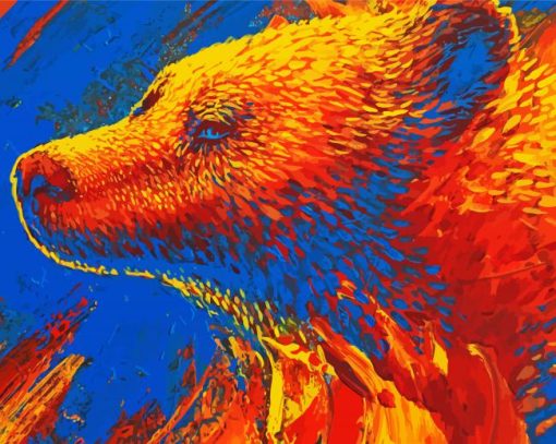 Bear Fire Art Paint By Numbers