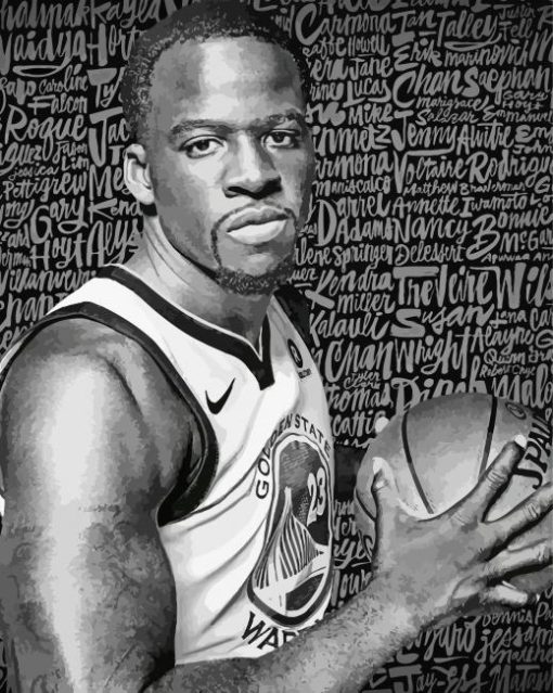 Black And White Draymond Green Paint By Numbers