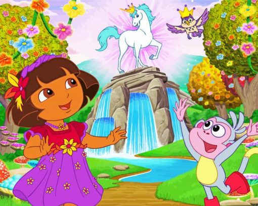 Dora The Explorer Animation Paint By Numbers