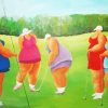 Fat Ladies In Golf Art Paint By Numbers