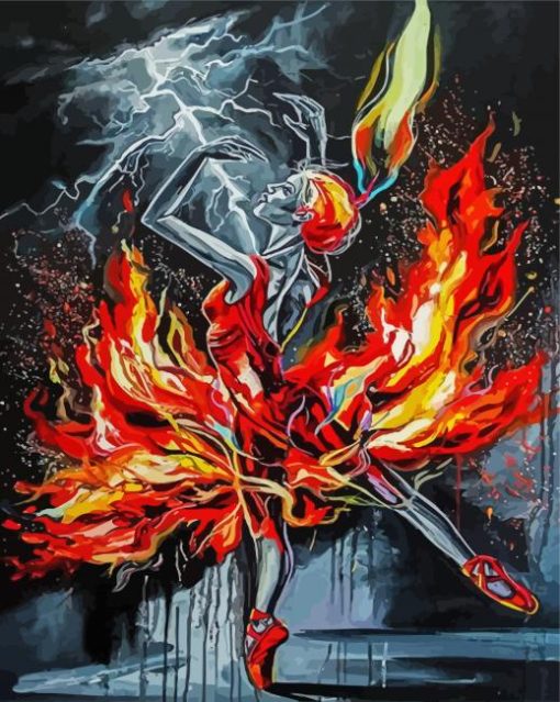 Fire Ballet Art Paint By Numbers