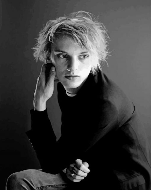 Jamie Campbell Bower Black And White Paint By Numbers