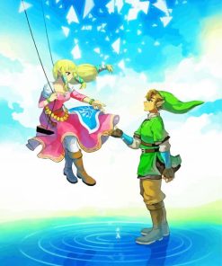 Legend Of Zelda Link And Princess Zelda Paint By Numbers