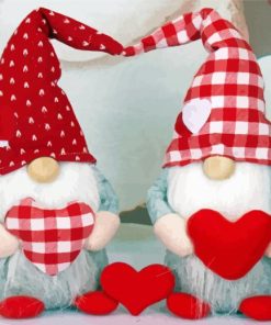 Mr. And Mrs. Gnome Valentine Paint By Numbers