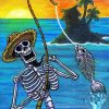 Skull Fishing In Hawaii Paint By Numbers