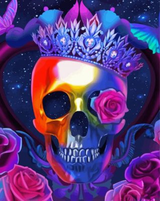 Skull Queen And Flowers Paint By Numbers