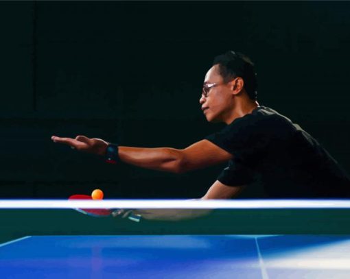 Table Tennis Player Paint By Numbers