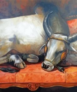 The Cow On Sofa Paint By Numbers