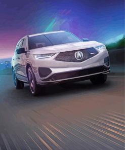 White Acura Car Paint By Numbers