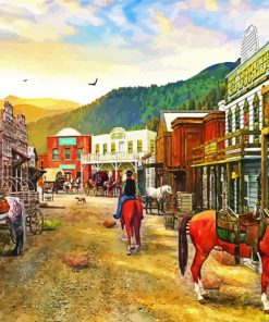 Wild Western Town Paint By Numbers