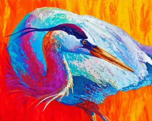 Aesthetic Abstract Heron Paint By Numbers