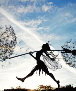 Aesthetic Dandelion Fairy Silhouette Paint By Numbers