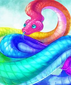 Aesthetic Rainbow Python Paint By Numbers