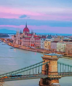 Beautiful Budapest Evening View Paint By Numbers