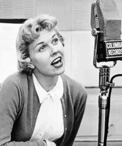 Black And White Doris Day Paint By Numbers