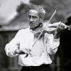 Black And White Old Violinist Man Paint By Numbers