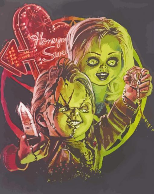 Bride Of Chucky Poster Paint By Numbers