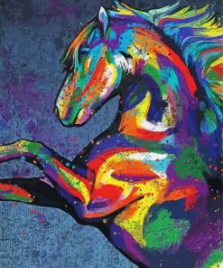 Colorful Alone Horse Paint By Numbers