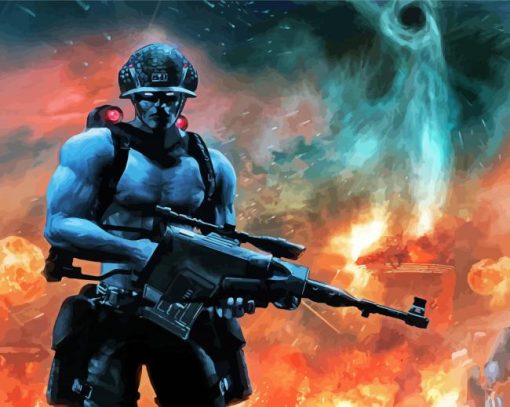 Cool Rogue Trooper Paint By Numbers