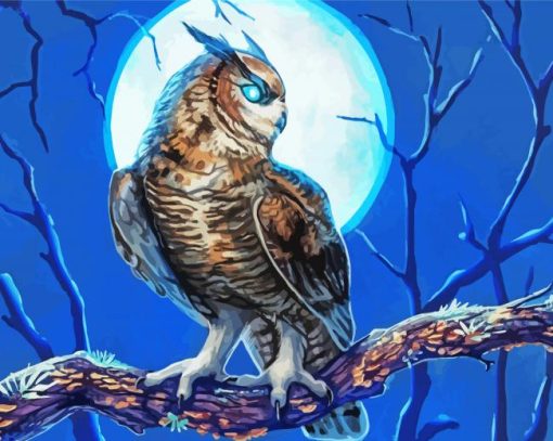 Fantasy Fierce Owl Art Paint By Numbers