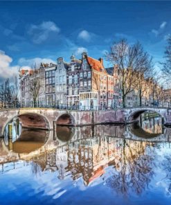 Keizersgracht Amsterdam Reflection Paint By Numbers