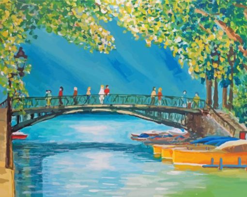 Lovers On The Bridge Art Paint By Numbers