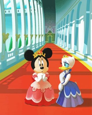 Minnie Mouse And Daisy Princesses Paint By Numbers