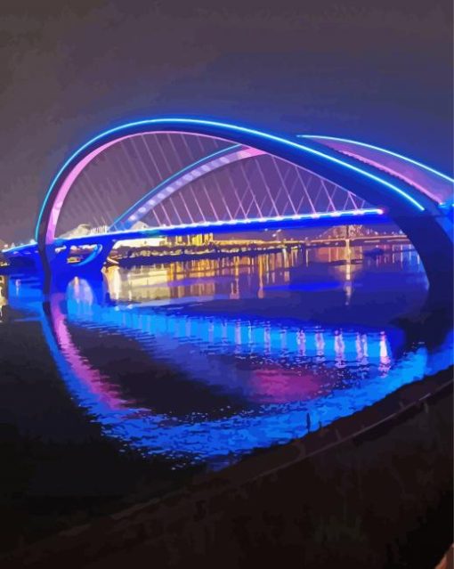 Nanning City Bridge Reflection Paint By Numbers