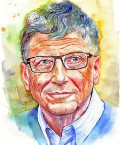 Portrait Bill Gates Paint By Numbers