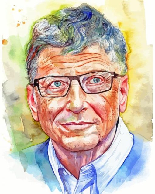 Portrait Bill Gates Paint By Numbers