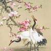 Red Crowned Crane And Blossoms Paint By Numbers