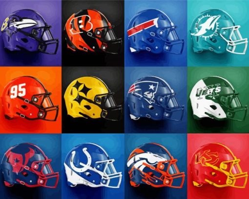 The NFL Helmets Paint By Numbers