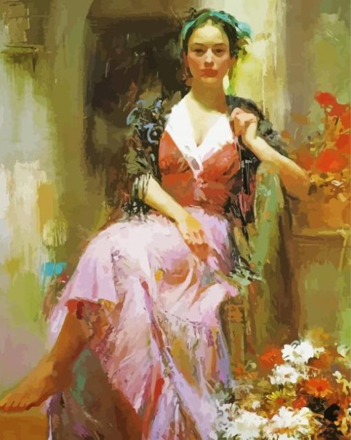 Vintage Lady By Pino Daeni Paint By Numbers