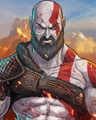 Aesthetic Kratos Paint By Numbers