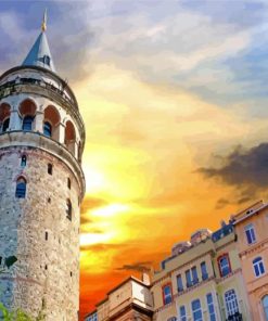 Galata Tower Turkey Paint By Numbers