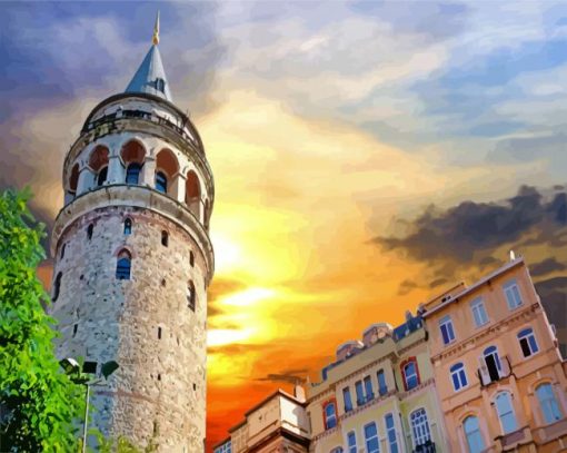 Galata Tower Turkey Paint By Numbers