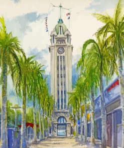 Miami Aloha Tower Paint By Numbers