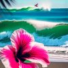 Pink Hawaiian Flower Paint by numbers