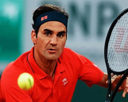 The Tennis Player Roger Federer Paint By Numbers