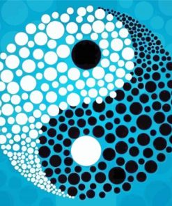 Yin Yang Mandala Dots Paint By Numbers