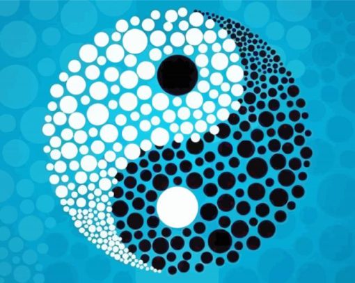 Yin Yang Mandala Dots Paint By Numbers