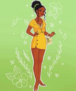 Modern Princess Tiana paint By Numbers