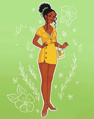 Modern Princess Tiana paint By Numbers