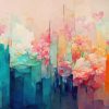 Abstract Pastel Flowers Art Paint By Numbers