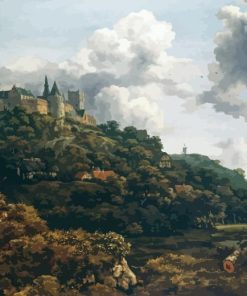Bentheim Castle By Jacob Ruisdael Paint By Numbers