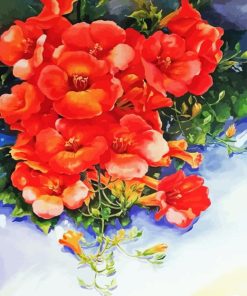 Chinese Trumpet Vines Paint By Numbers